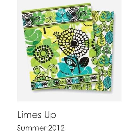 VERA BRADLEY Limes Up 2012 Large Toggle Tote 2 Handles Y2K Yellow Green Floral - Picture 16 of 16